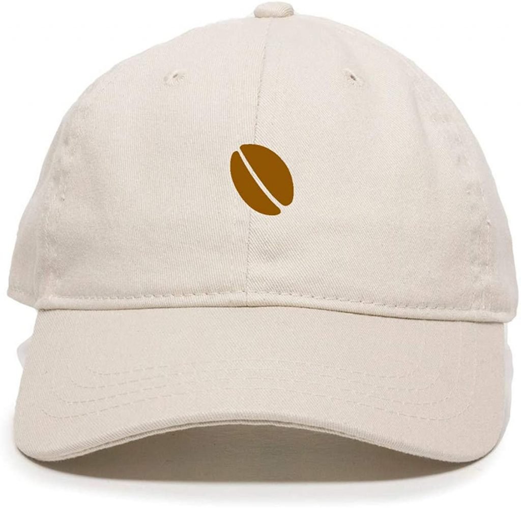 Coffee Bean Baseball Cap Embroidered Cotton Adjustable Dad Hat ByBuyBox